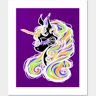 Halloween Night Unicorn Posters and Art